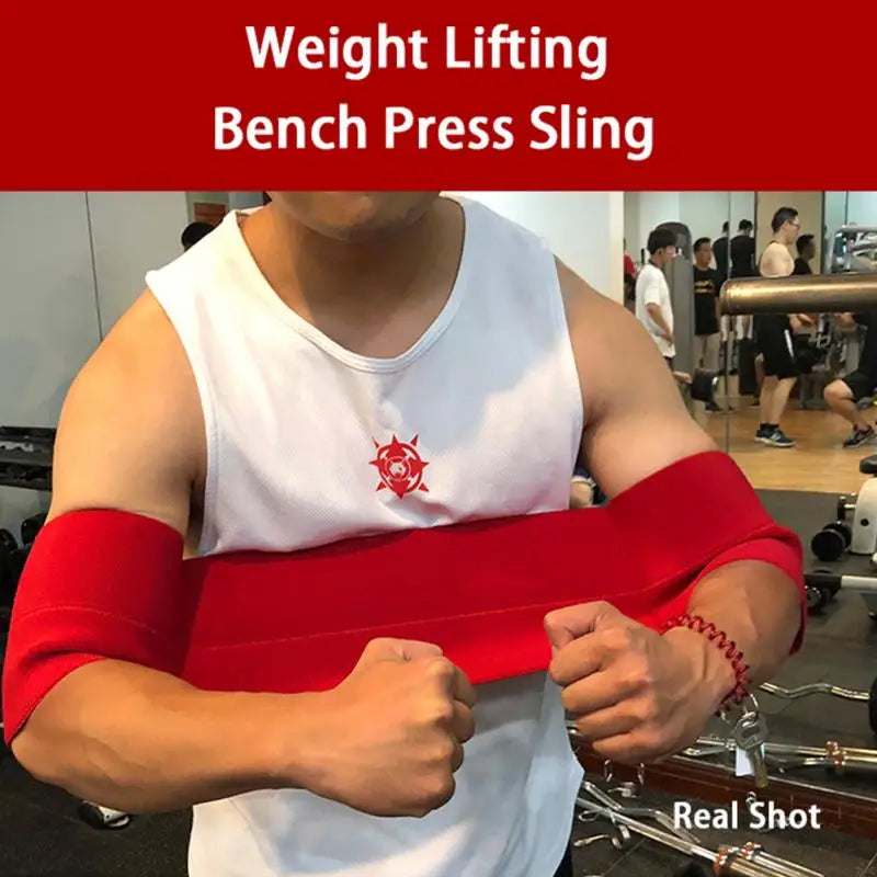 Gym Weightlifting Resistance Band Bench Press Sling Elbow Fitness Elastic Bandage Elbow Sleeves Slingshot Support