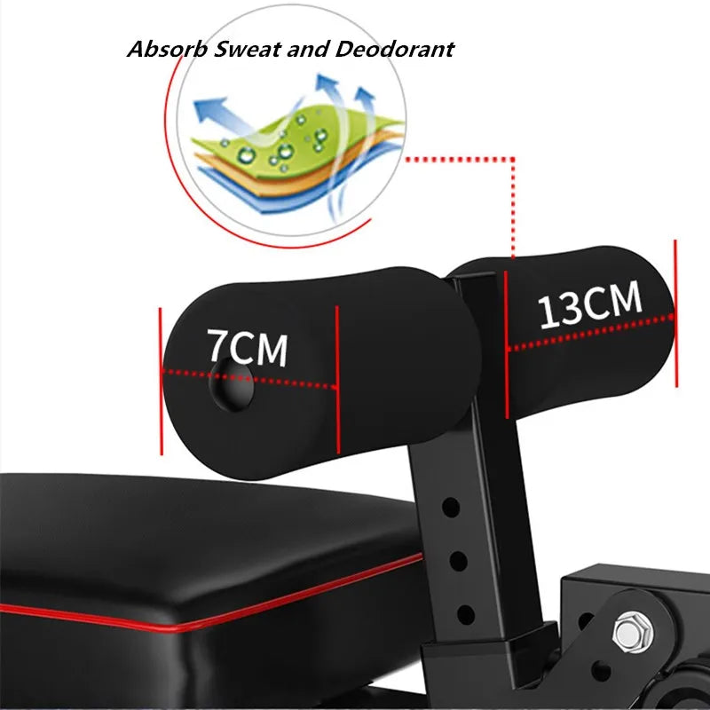 Gym Fitness Foldable Muscle Press Machine Supine Bench Dumbbell Board Sit-ups Rack Weight Lift Training Body Building Equipment