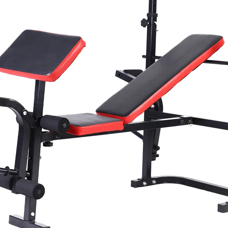 GYM Training Household Folding Simple Weightlifting Bed, Bench Press Frame, Barbell Frame, Flat Push Bench, Dumbbell Stool