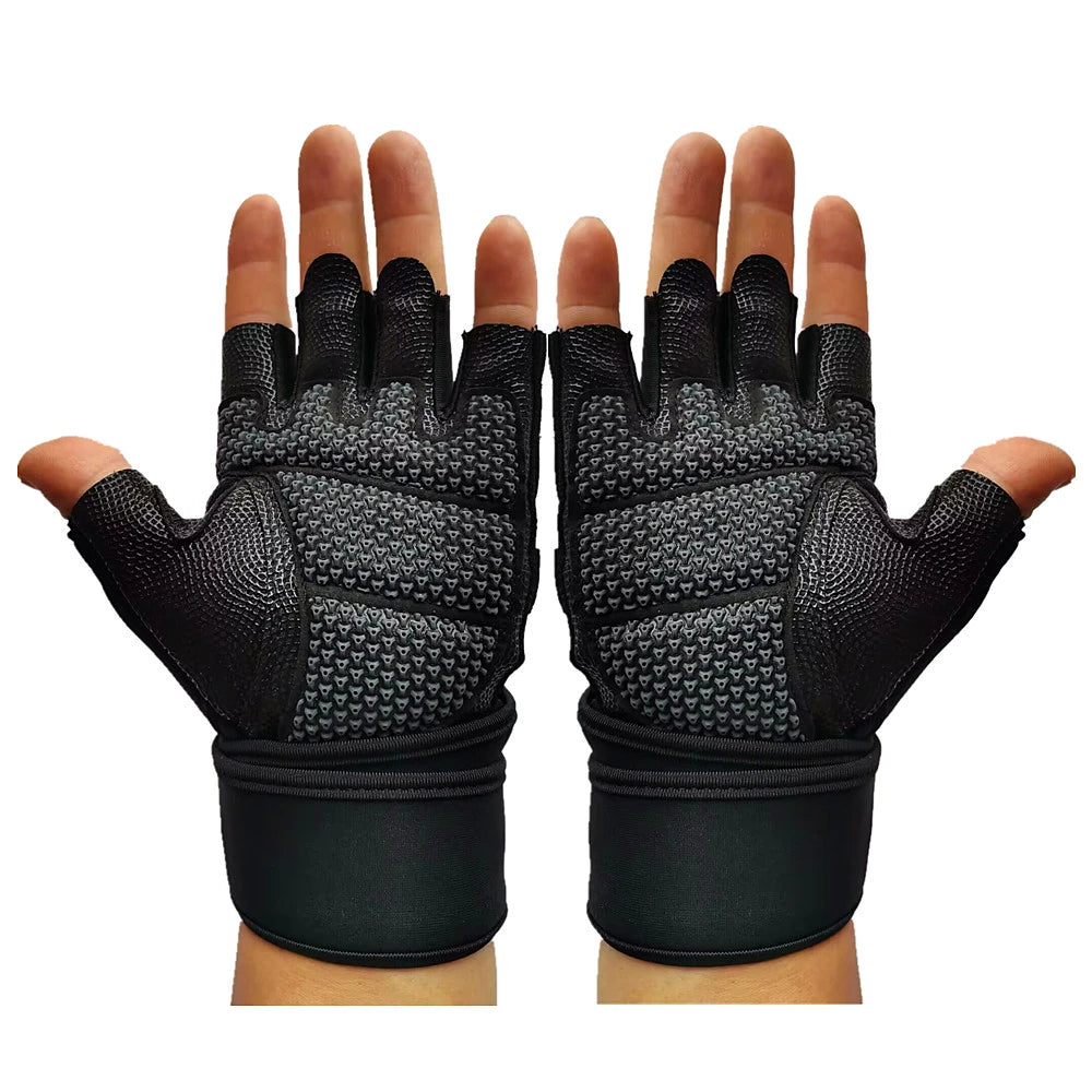 Silicone Fitness Gloves Bodybuilding Weightlifting Dumbbell Training Crossfit Gym Workout Gloves For Man Women