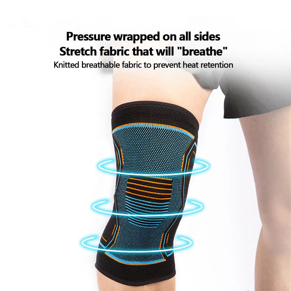 1 PCS Compression Knee Brace Workout Knee Support for Joint Pain Relief Running Biking Basketball Knitted Knee Sleeves for Adult