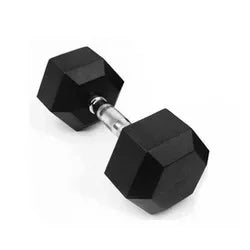 Jointop Home Gym Bodybuilding Equipment Fixed Black Dumbells Hex Rubber Dumbbell weights for fitness  barbell