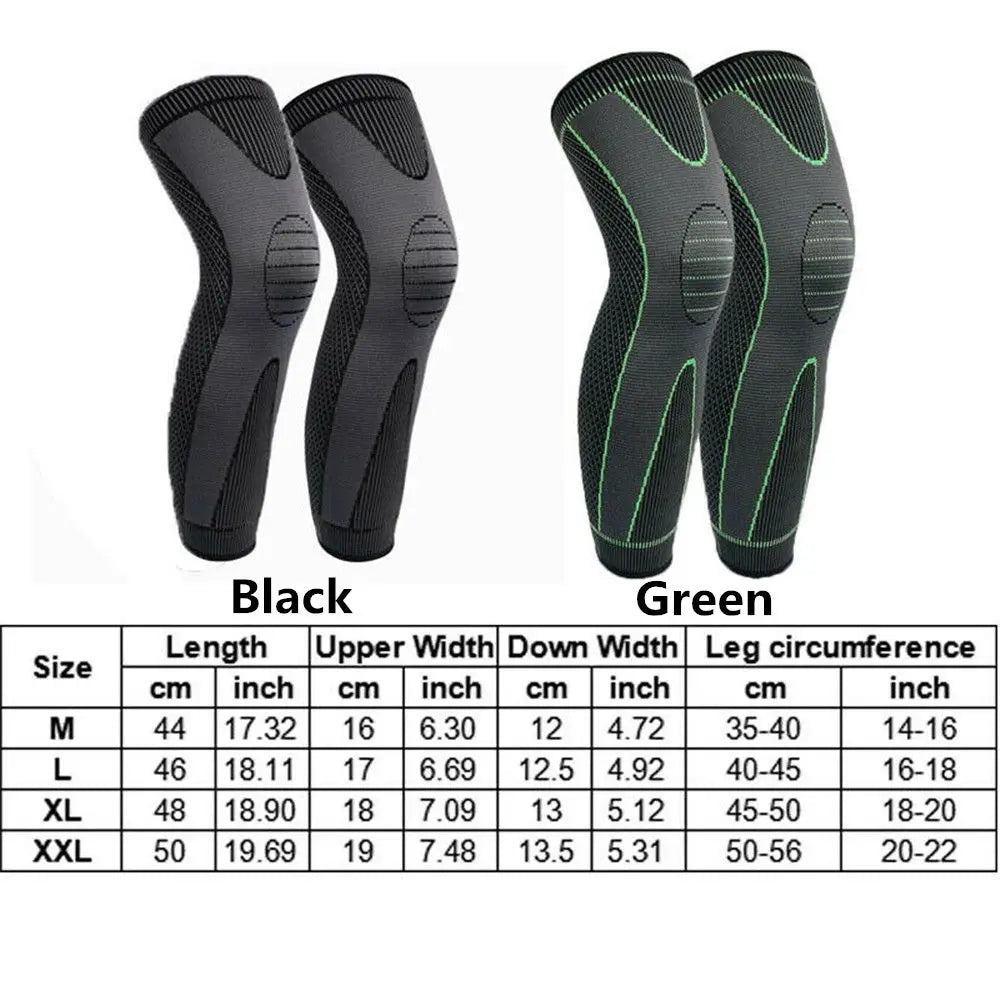 Knee Support Brace Compression Long Full Legs Sleeve Arthritis Relief Running Gym Sport Knee Pad Leg Protectors Gym Fitness Tool